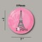 8 Ct. Perfectly Paris Eiffel Tower Dessert Plates 7" Pink Paper Plates for Paris-Themed Party